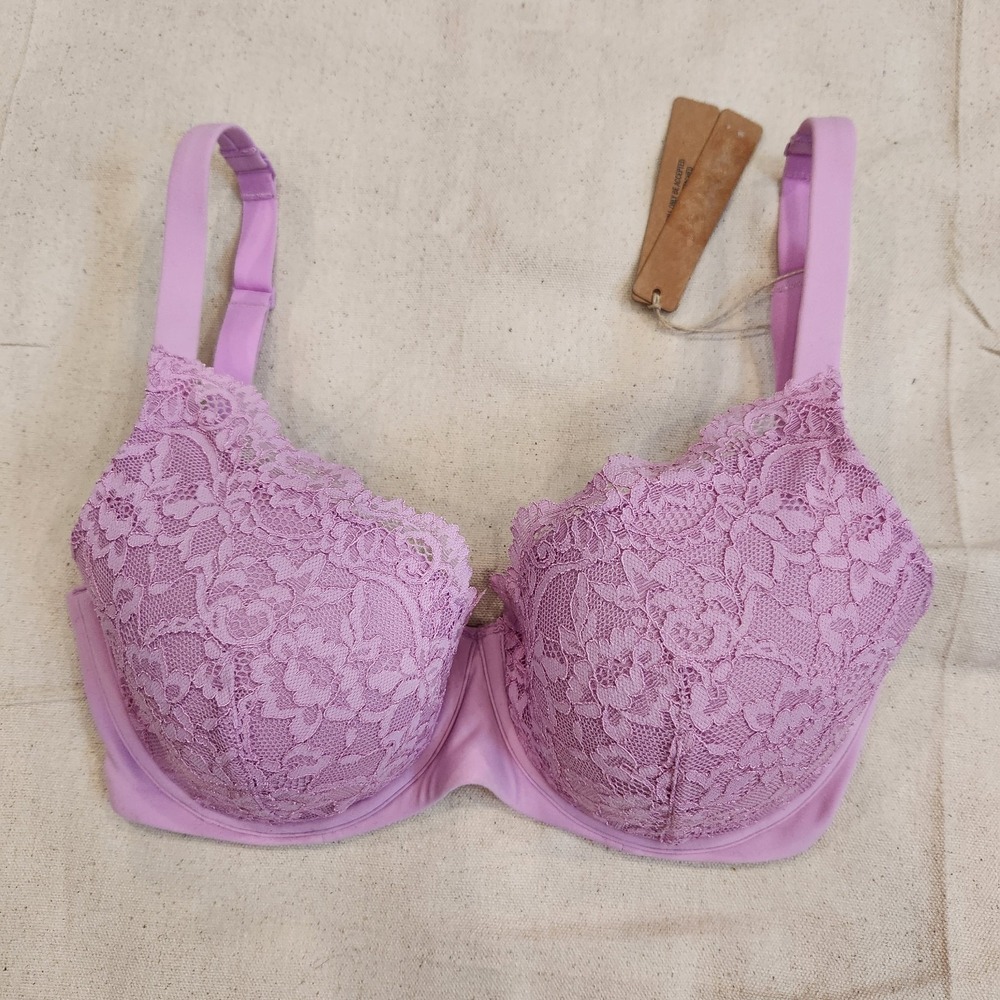 New SKIMS Fits Everybody Lace Full Coverage Lightly Lined Bra Size 32DD Petal